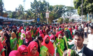 মিছিলে-স্লোগানে মুখরিত হচ্ছে সিলেটে প্রধানমন্ত্রীর সভাস্থল