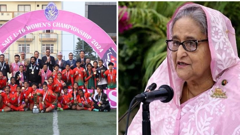 সাফজয়ী মেয়েরা পাবে পুরস্কারে ঘোষণা প্রধানমন্ত্রীর