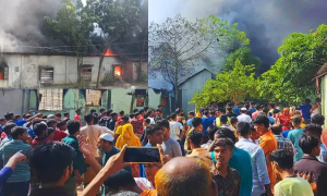 ত্রিমুখী সংঘর্ষ-আগুনে রণক্ষেত্র গাজীপুর