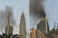 মালয়েশিয়ার টুইন টাওয়ার ভয়াবহ আগুন
